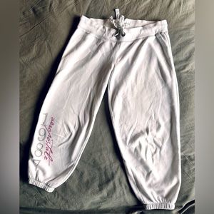 Women white cropped Jogger size M